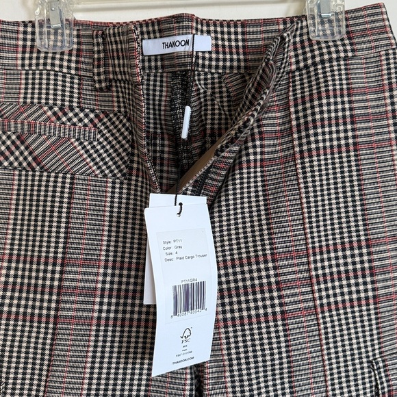 Thakoon Plaid Cargo Trouser Size 4 NWT - Picture 5 of 8
